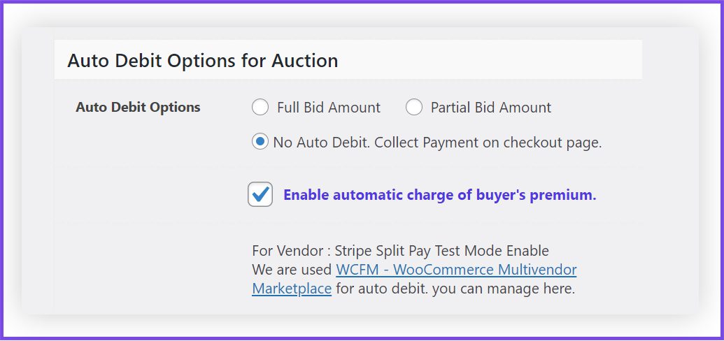 Wordpress Auction Plugin - Buyers Premium